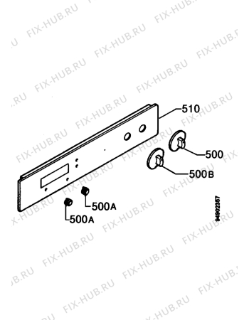 Взрыв-схема плиты (духовки) Zanussi BMN315 - Схема узла Command panel 037